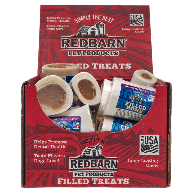 REDBARN - Redbarn Dog Treats Beef and Peanut Butter Bone For Dogs 2.5 in. 1 pk - Case of 20