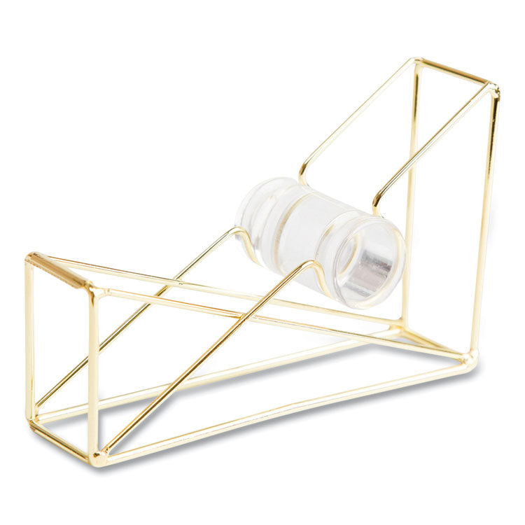 U Brands - Vena Tape Dispenser, 1" Core, Metal, Gold