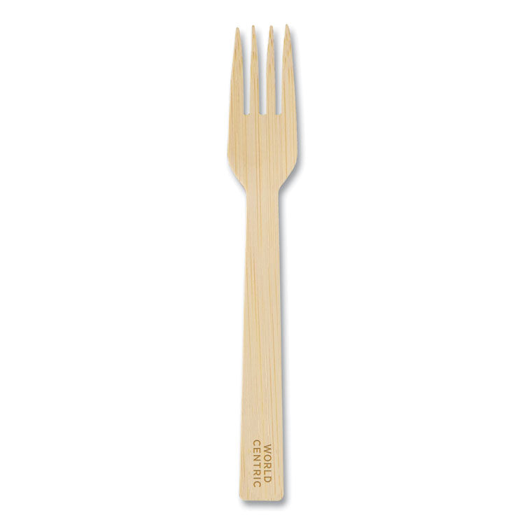 World Centric - Bamboo Cutlery, Fork, 6.7", Natural, 2,000/Carton