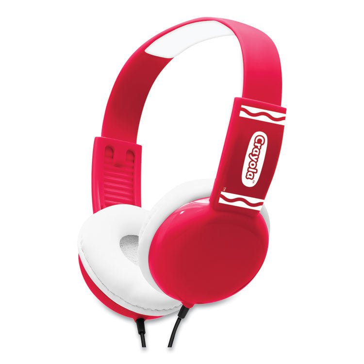 Crayola - Cheer Wired Headphones, Red/White