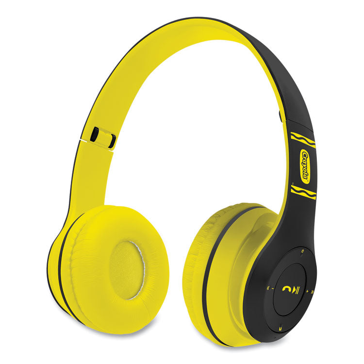 Crayola - Boost Active Wireless Headphones, Black/Yellow