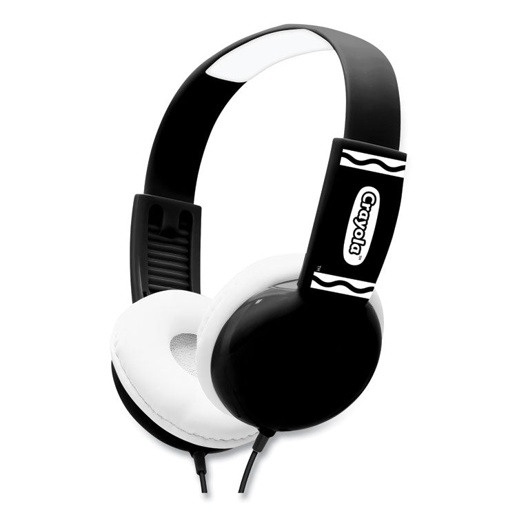 Crayola - Cheer Wired Headphones, Black/White