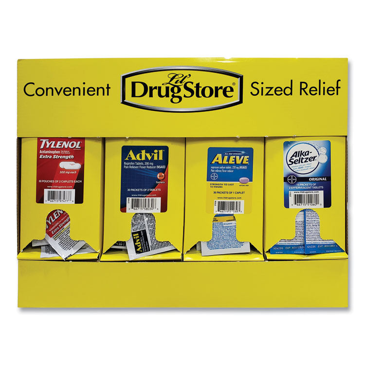 Lil' Drugstore - Single-Dose Medicine Dispenser, 105-Pieces, Plastic Case, Yellow