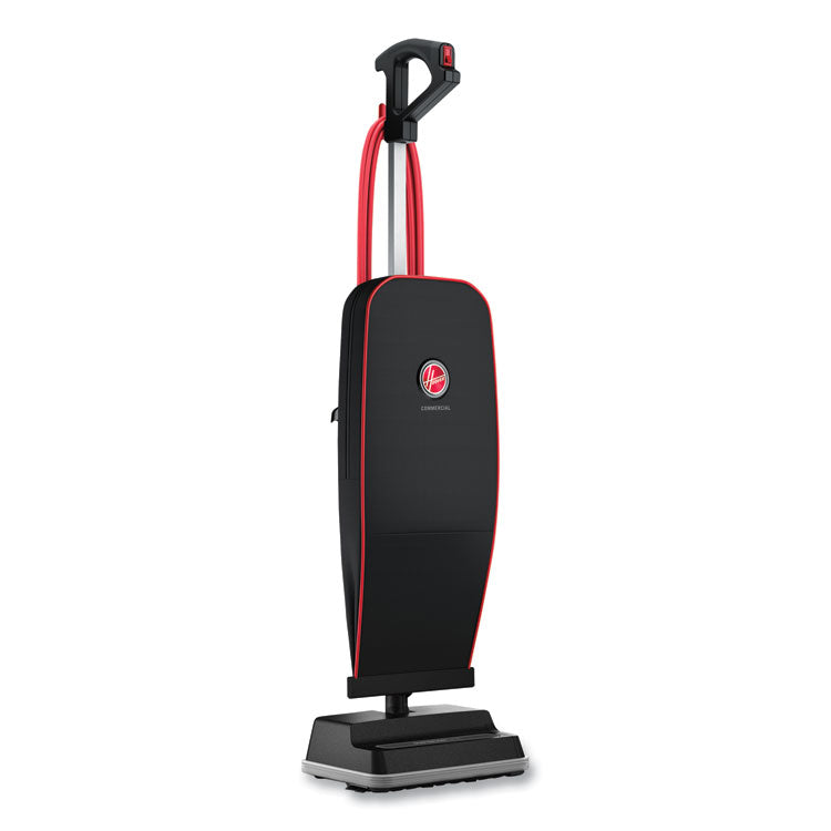 Hoover Commercial - Task Vac Soft Bag Lightweight Upright, 12” Cleaning Path, Black