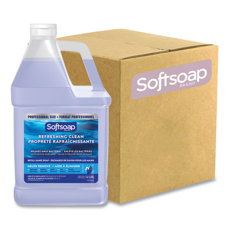 Softsoap - Liquid Hand Soap Refills, Refreshing Clean, 128 oz, 4/Carton