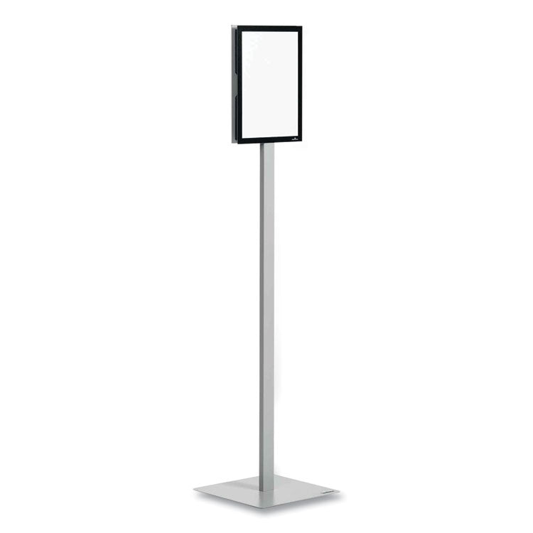 Durable - Info Stand Basic Floor Stand, 51.57" Tall, Black Stand, 8.5 x 11 Face