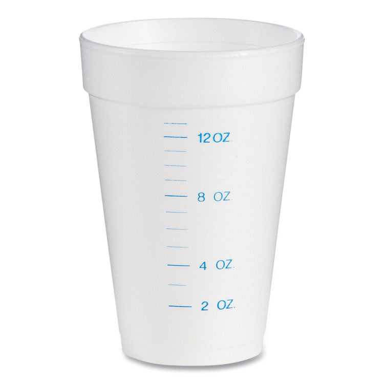 Dart - Graduated Foam Medical Cups, 16 oz, White, 25/Pack, 40 Packs/Carton