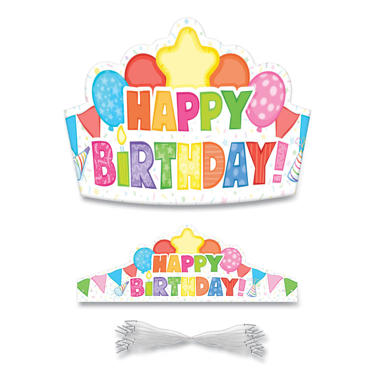 Carson-Dellosa Education - Student Crown, Birthday, 14.5 x 5.13, Assorted Colors, 30/Pack