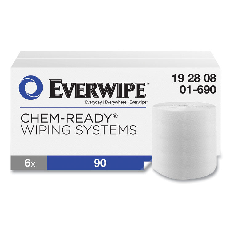 Everwipe - Chem-Ready Dry Wipes, 10 x 12, 90/Box, 6 Boxes/Carton