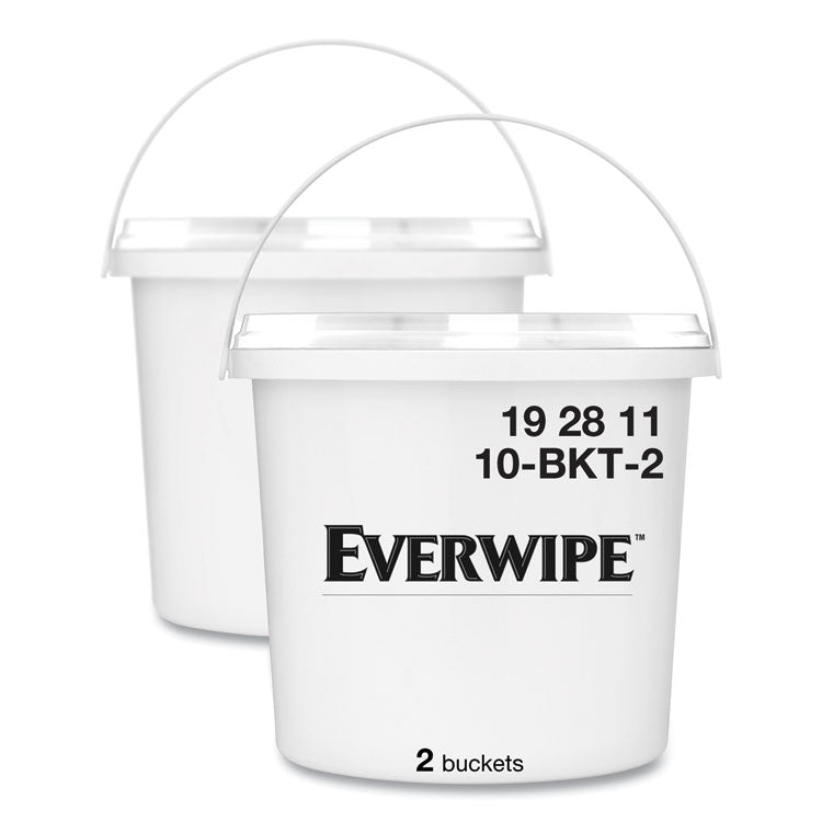 Everwipe - High Volume Wet Wipe Centerpull Resealable Bucket , 12 x 12 x 12, White, 2/Carton (7563091)