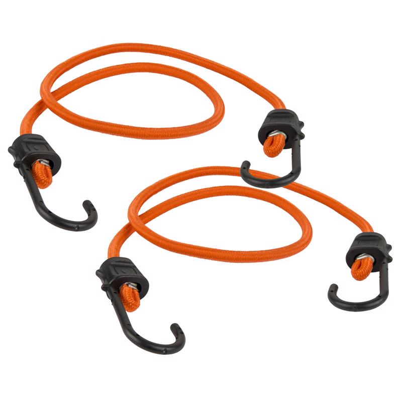 KEEPER - Keeper Orange Bungee Cord 36 in. L X 0.315 in. 2 pk