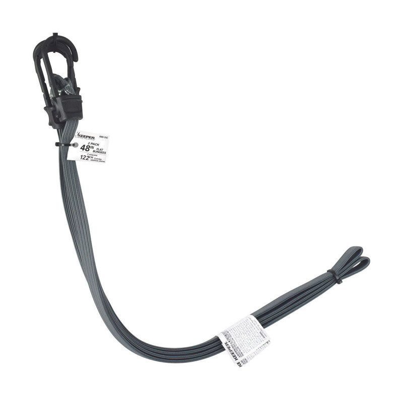 KEEPER - Keeper Gray Flat Bungee Cord 48 in. L X 0.315 in. 2 pk