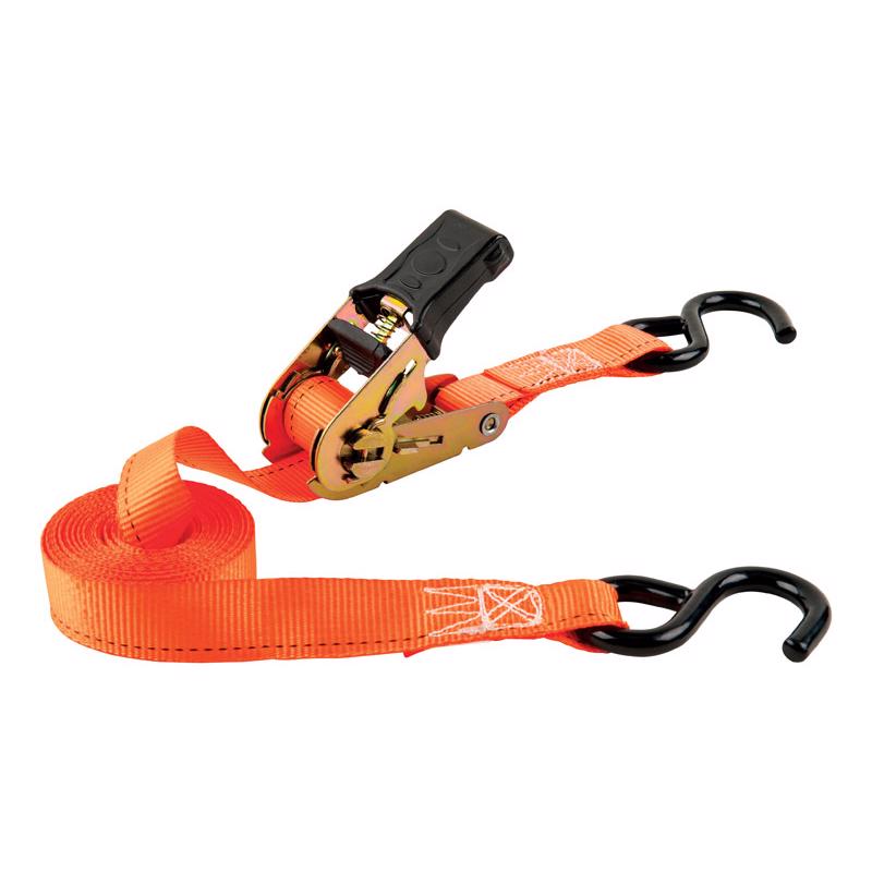 KEEPER - Keeper 1 in. W X 13 ft. L Black/Orange Ratchet Tie Down Strap 400 lb 1 pk