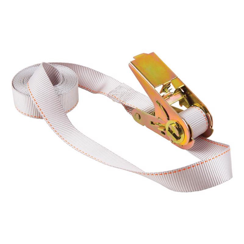 KEEPER - Keeper 1 in. W X 13 ft. L Gray Tie Down w/Ratchet 400 lb 1 pk [89512]