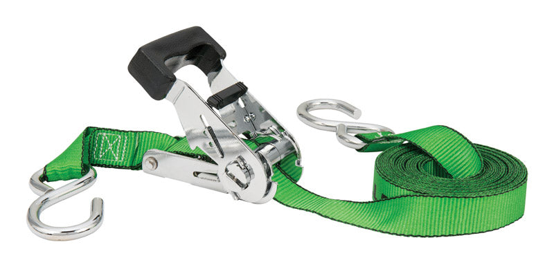 KEEPER - Keeper 1 in. W X 16 ft. L Green Ratchet Tie Down Strap 500 lb 1 pk