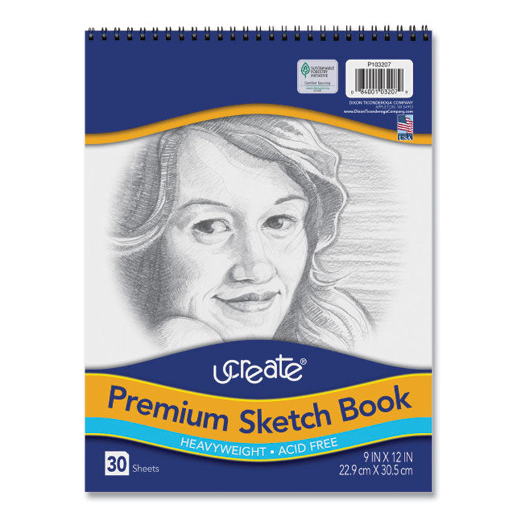 Pacon - Art1st Artist's Sketch Pad, Unruled, 30 White 9 x 12 Sheets