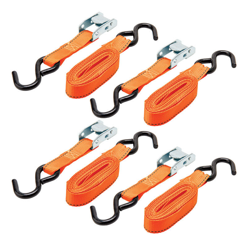 KEEPER - Keeper 1 in. W X 10 ft. L Orange Tie Down Strap 300 lb 4 pk