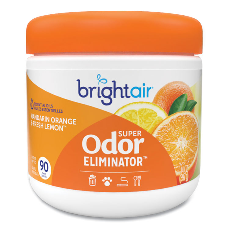 BRIGHT Air - Super Odor Eliminator, Mandarin Orange and Fresh Lemon, 14 oz Jar