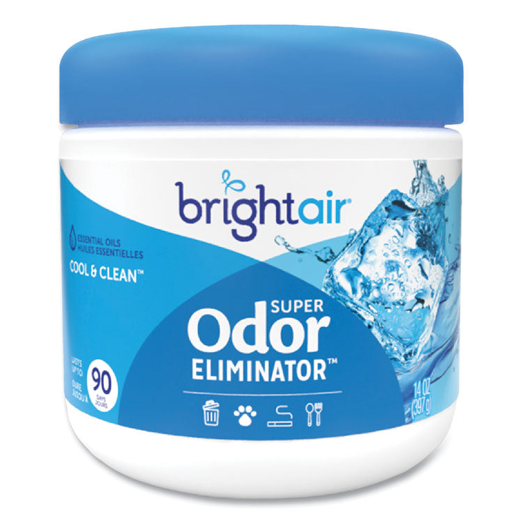 BRIGHT Air - Super Odor Eliminator, Cool and Clean, Blue, 14 oz Jar