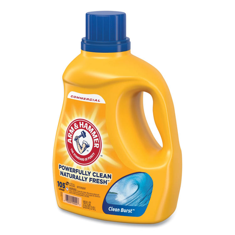 Arm & Hammer - Dual HE Clean-Burst Liquid Laundry Detergent, 105 oz Bottle, 4/Carton