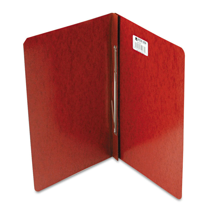 ACCO - PRESSTEX Report Cover with Tyvek Reinforced Hinge, Side Bound, Two-Piece Prong Fastener, 3" Capacity, 14 x 8.5, Red/Red