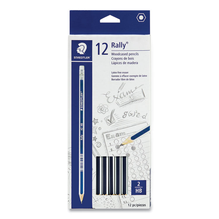 Staedtler - Woodcase Pencil, HB #2, Black Lead, Blue/White Barrel, 12/Pack