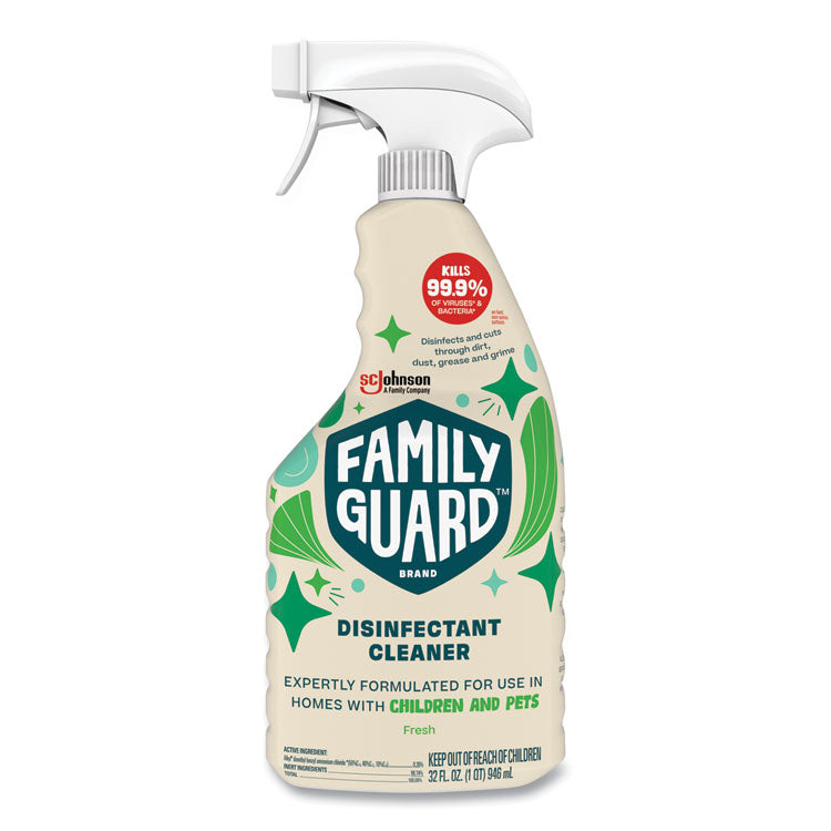 FamilyGuard - Disinfectant, Fresh Scent, 32 oz Trigger Bottle, 8/Carton