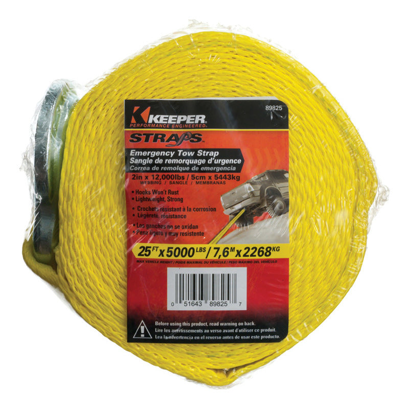 KEEPER - Keeper 2 in. W X 25 ft. L Yellow Tow Strap 5000 lb 1 pk