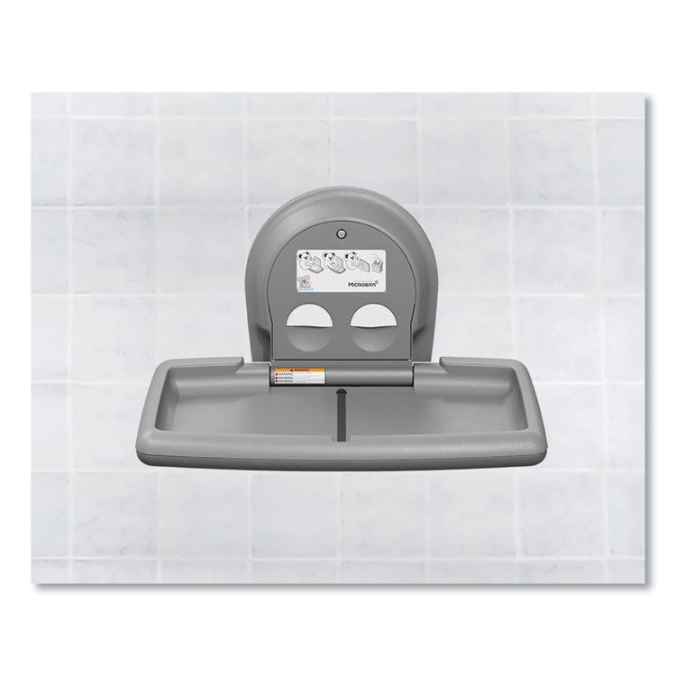 Koala Kare - Baby Changing Station, Wall Horizontal Mount, 36.5 x 21.25, Gray