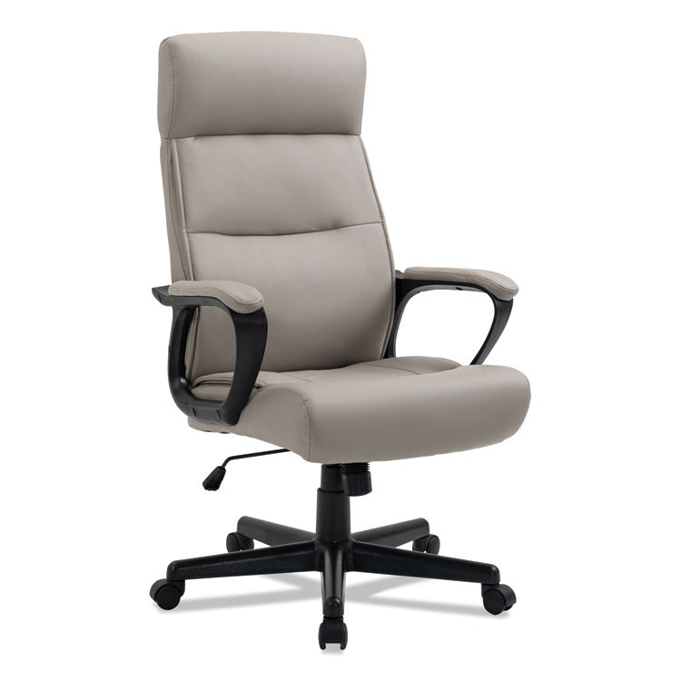 Alera - Alera Oxnam Series High-Back Task Chair, Supports Up to 275 lbs, 17.56" to 21.38" Seat Height, Tan Seat/Back, Black Base