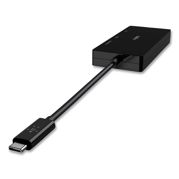 Belkin - USB-C Video Adapter, DisplayPort/DVI/HDMI/USB-C/VGA, 4.33" Black