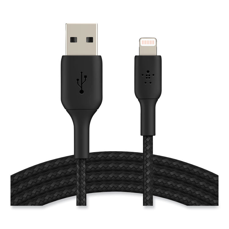 Belkin - BOOST CHARGE Braided Apple Lightning to USB-A ChargeSync Cable, 6.6 ft, Black