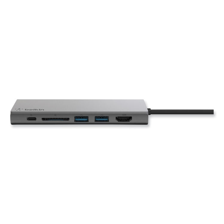 Belkin - USB-C Multimedia Hub, 6 Ports, Space Gray