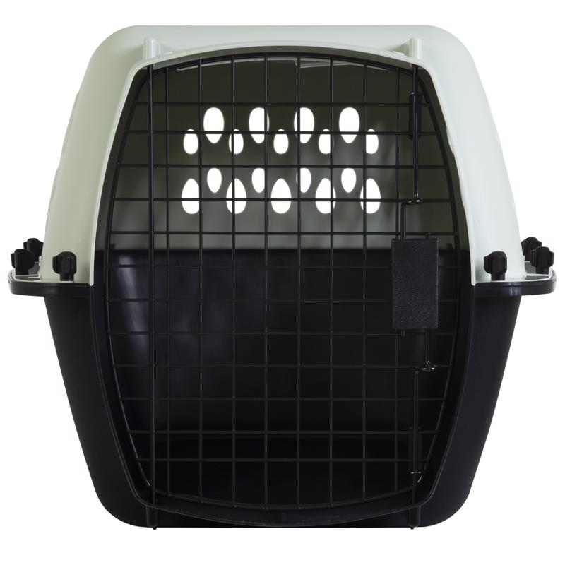 ASPEN PET - Aspen Pet Pet Porter Plastic Pet Carrier Black/Gray 14.5 in. H X 16.7 in. W X 24 in. D