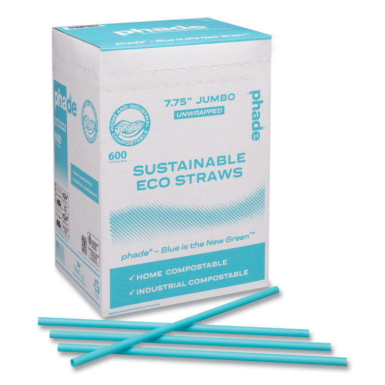 phade - Marine Biodegradable Straws, 7.75", Ocean Blue, 6,000/Carton (7074271)