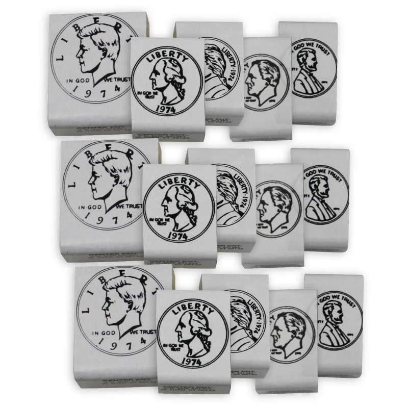 READY 2 LEARN - Coin Stamps - Heads - 5 Per Set - 3 Sets
