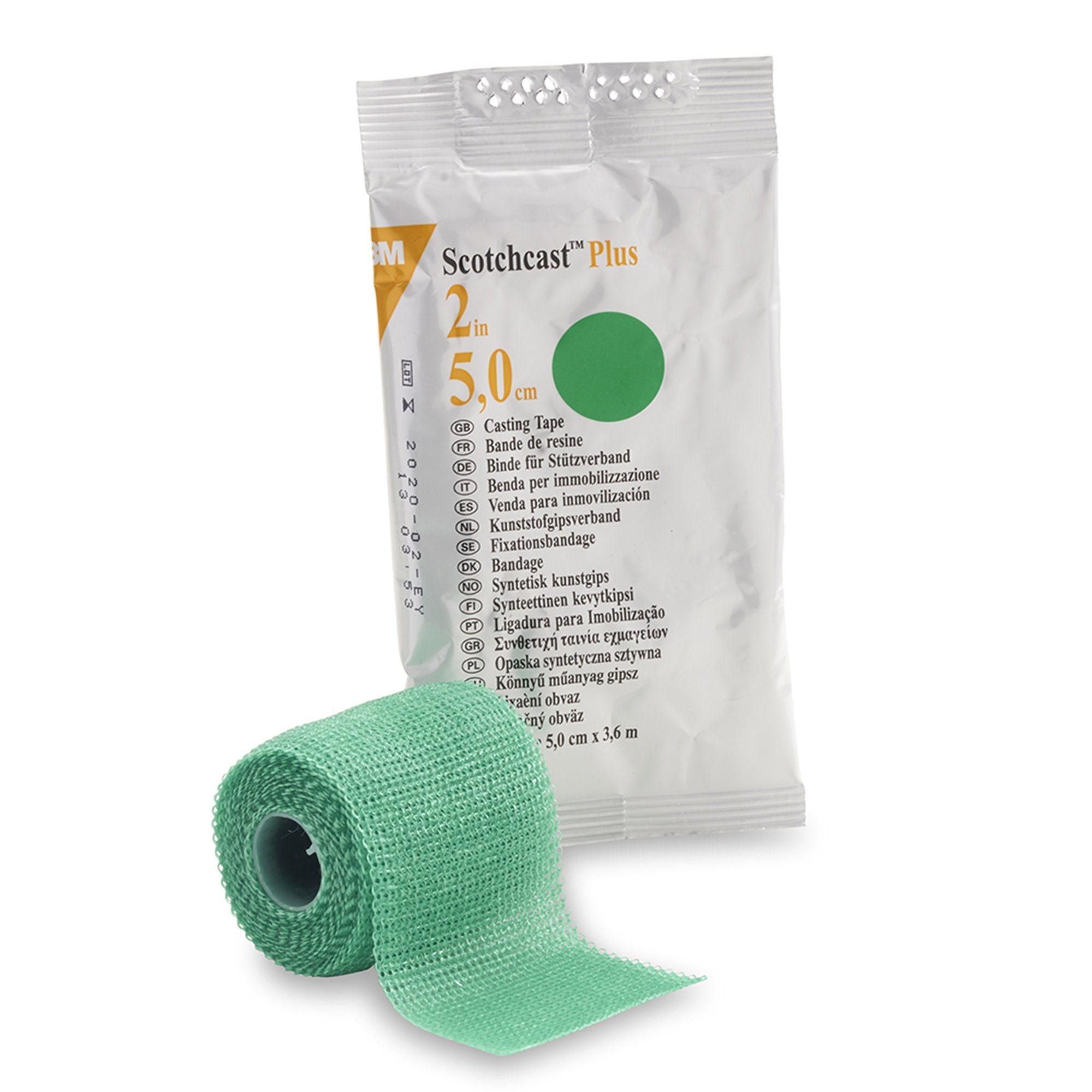 Solventum Corporation - Cast Tape 3M™ Scotchcast™ Plus 2 Inch X 12 Foot Fiberglass / Resin Green [10/BX]