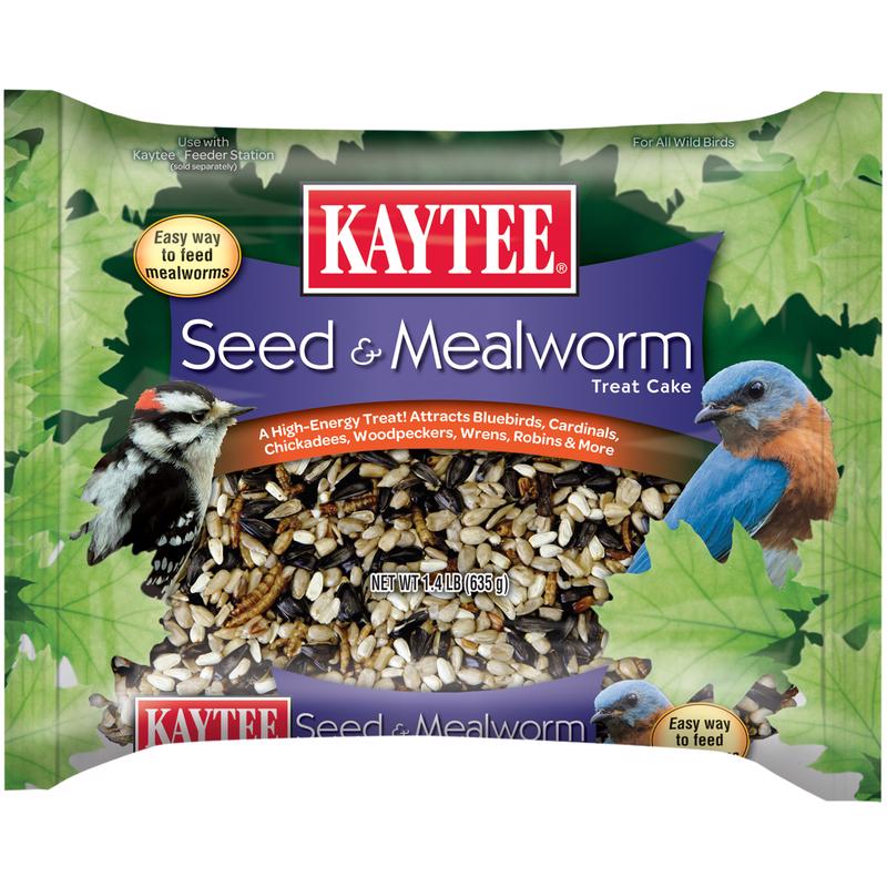 KAYTEE - Kaytee Assorted Species Seed and Mealworm Seed Cake 1.4 lb