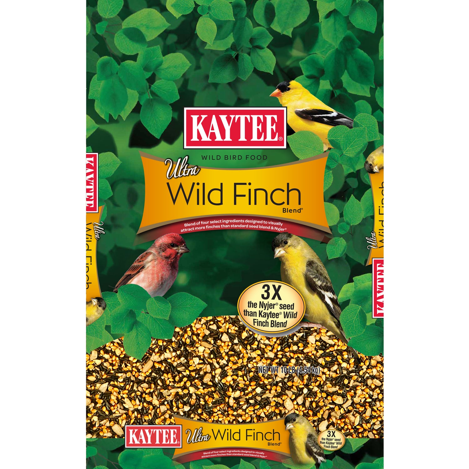 Kaytee Ultra Wild Finch Blend Wild Bird Food 10 lb - Case of 4