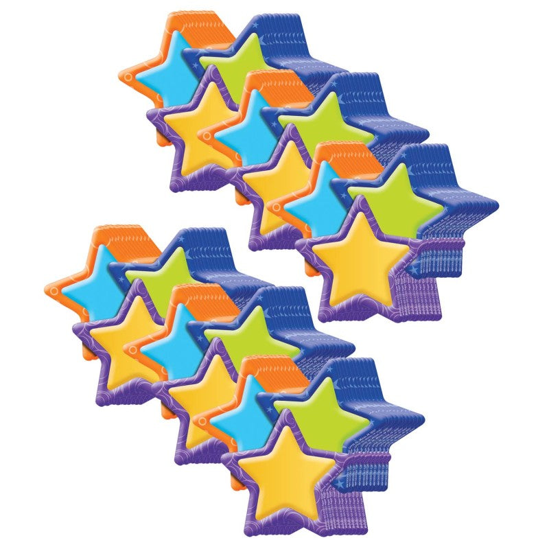 EUREKA - Color My World Stars Assorted Paper Cut Outs, 36 Per Pack, 6 Packs