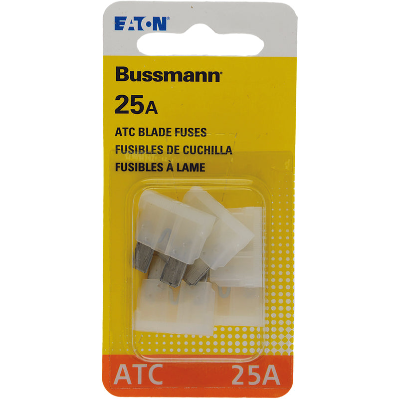 BUSS - Bussmann 25 amps ATC Clear Blade Fuse 5 pk - Case of 5