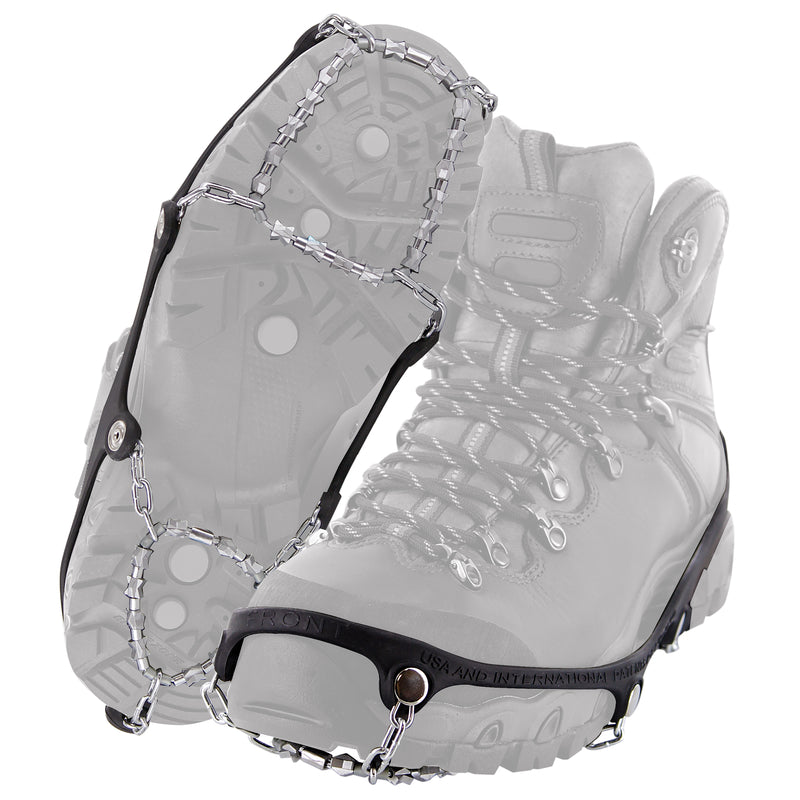 YAKTRAX - Yaktrax Diamond Grip Unisex Rubber/Steel Snow and Ice Traction Black M 13-15 Waterproof 1 pair