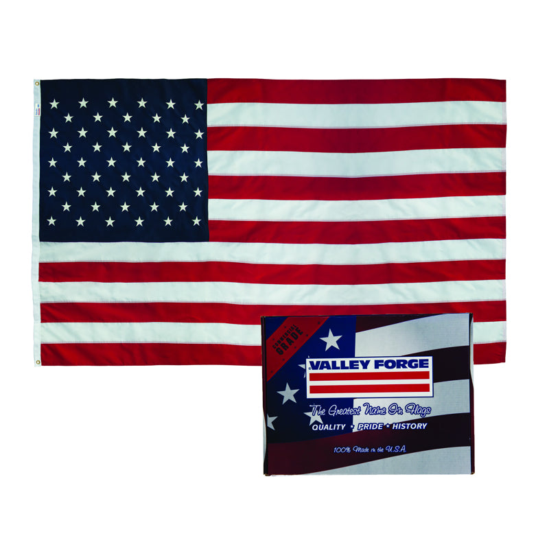 VALLEY FORGE - Valley Forge American Flag 60 in. H X 96 in. W