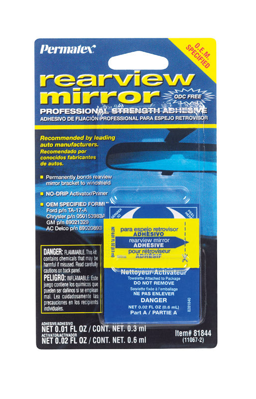 PERMATEX - Permatex Automotive Mirror Adhesive Liquid 0.01 oz - Case of 12