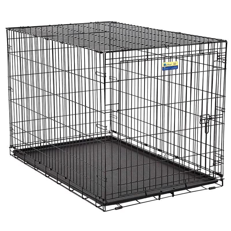 PET ESSENTIALS - Pet Essentials Medium Steel Dog Crate Black 26 in. H X 24 in. W X 36 in. D