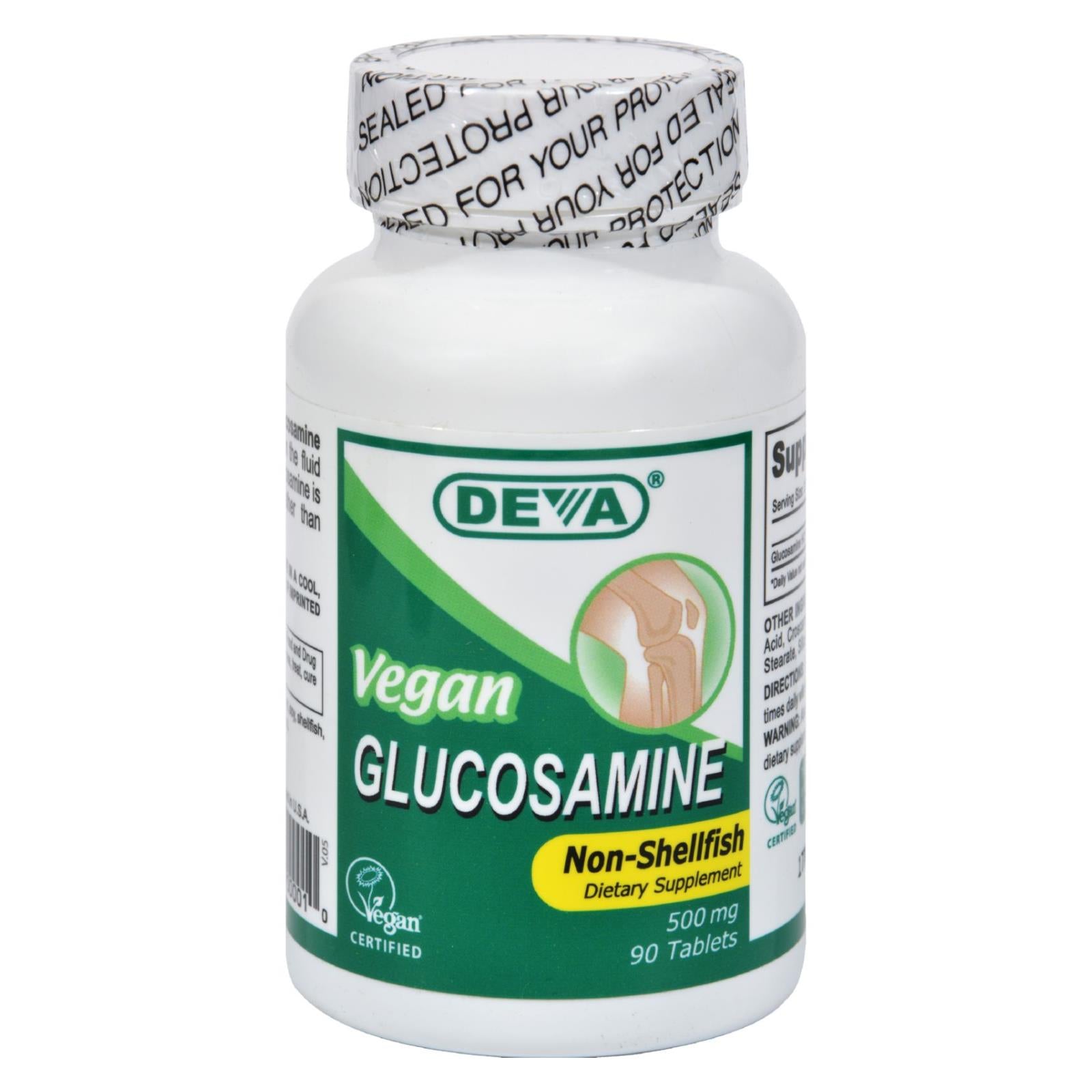 Deva Vegan Vitamins - Glucosamine - 500 Mg - 90 Tablets