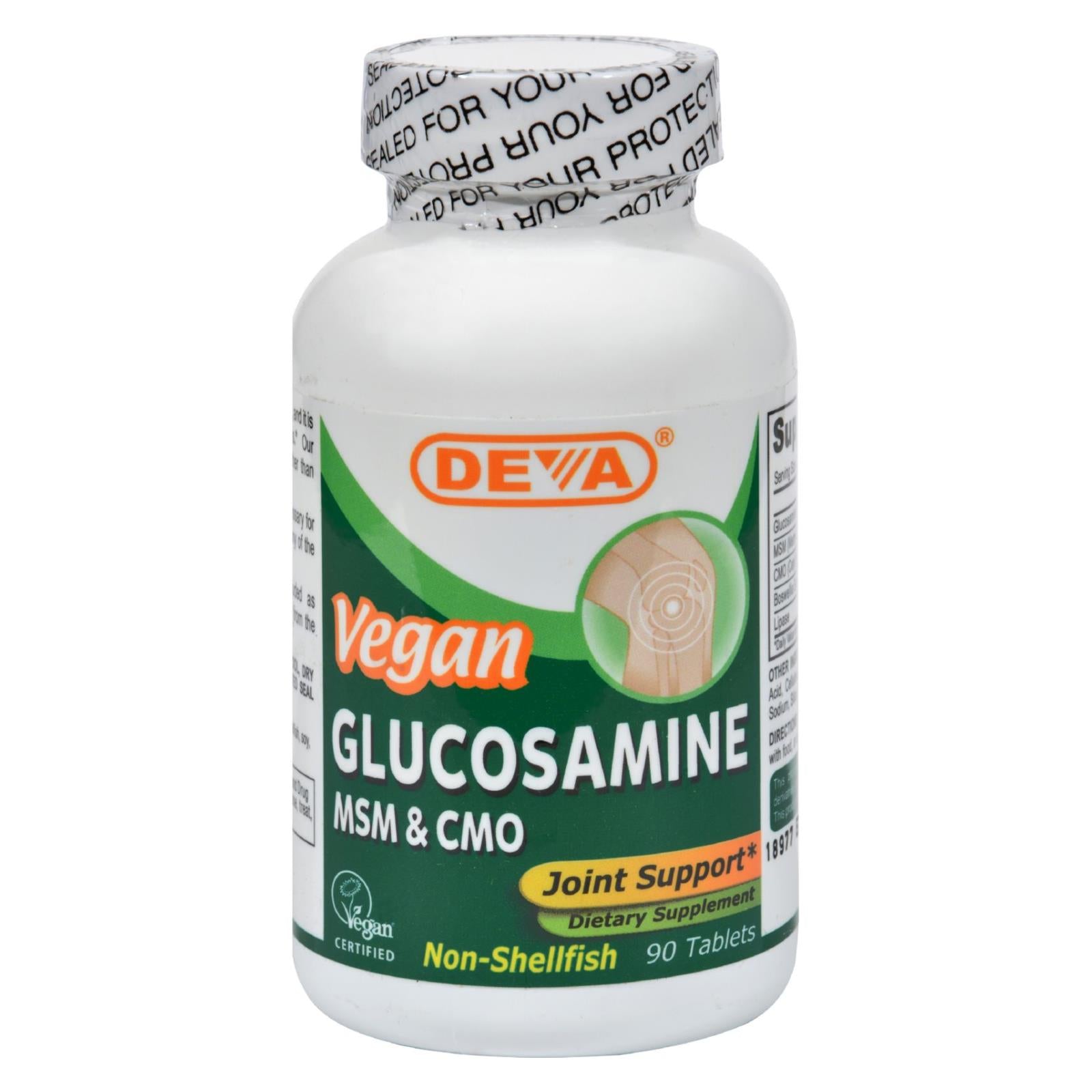Deva Vegan Vitamins - Glucosamine Msm And Cmo - 90 Tablets