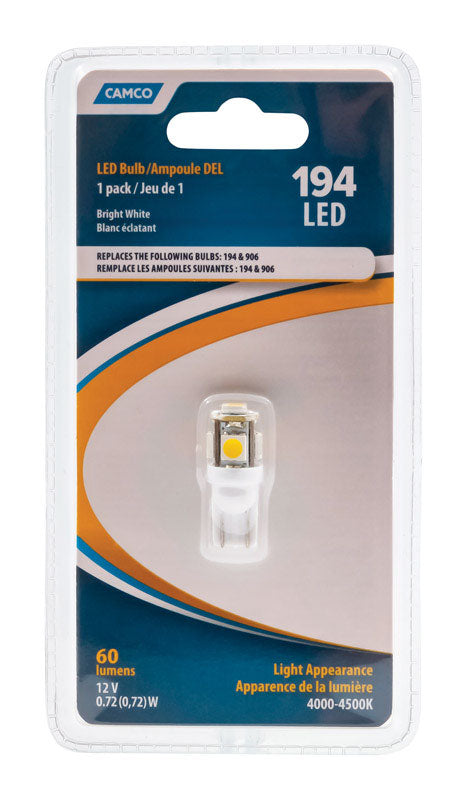 CAMCO - Camco LED Marker/Turn/Utility Automotive Bulb 194