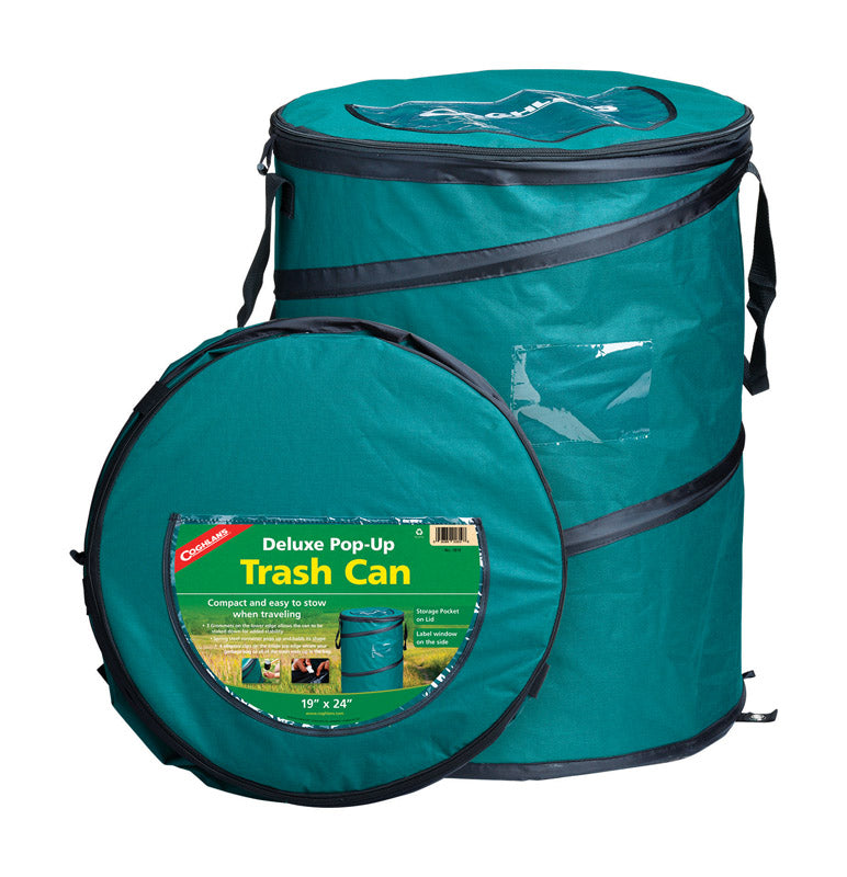 COGHLAN'S - Coghlan's Deluxe Green Trash Can 24 in. H X 19 in. W X 19 in. L 29.5 gal 1 pk