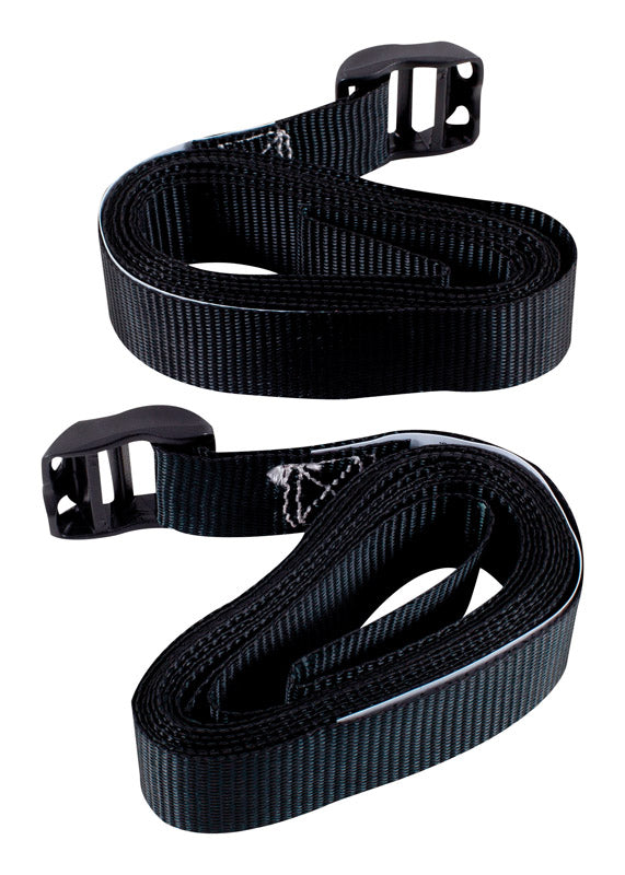 KEEPER - Keeper 1 in. W X 8 ft. L Black Lashing Strap 30 lb 2 pk